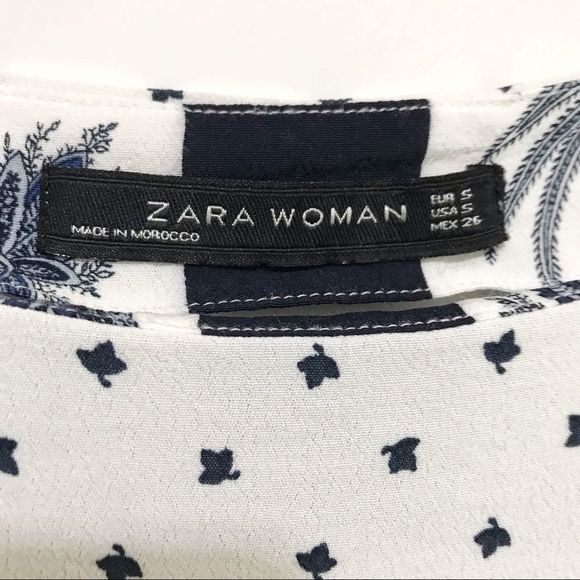 Zara Woman Semi-Sheer Floral Print Blouse - S - Picture 2 of 8